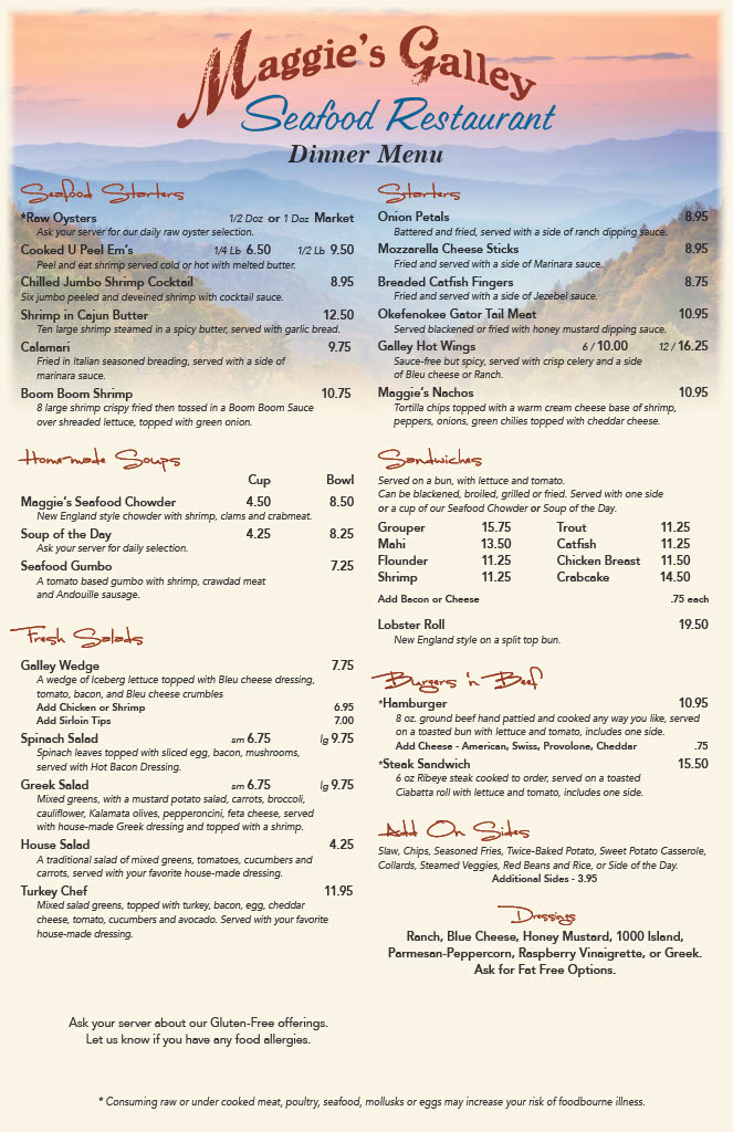 Menu Seafood Restaurant Waynesville NC MG Dinner Menu1024 1 Maggies Galley Menu Seafood Restaurant Waynesville NC MG Dinner Menu1024 1 Maggies Galley