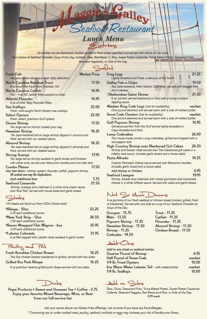 Menu Seafood Restaurant Waynesville NC MG Lunch Menu1024 2 Maggies Galley Menu Seafood Restaurant Waynesville NC MG Lunch Menu1024 2 Maggies Galley