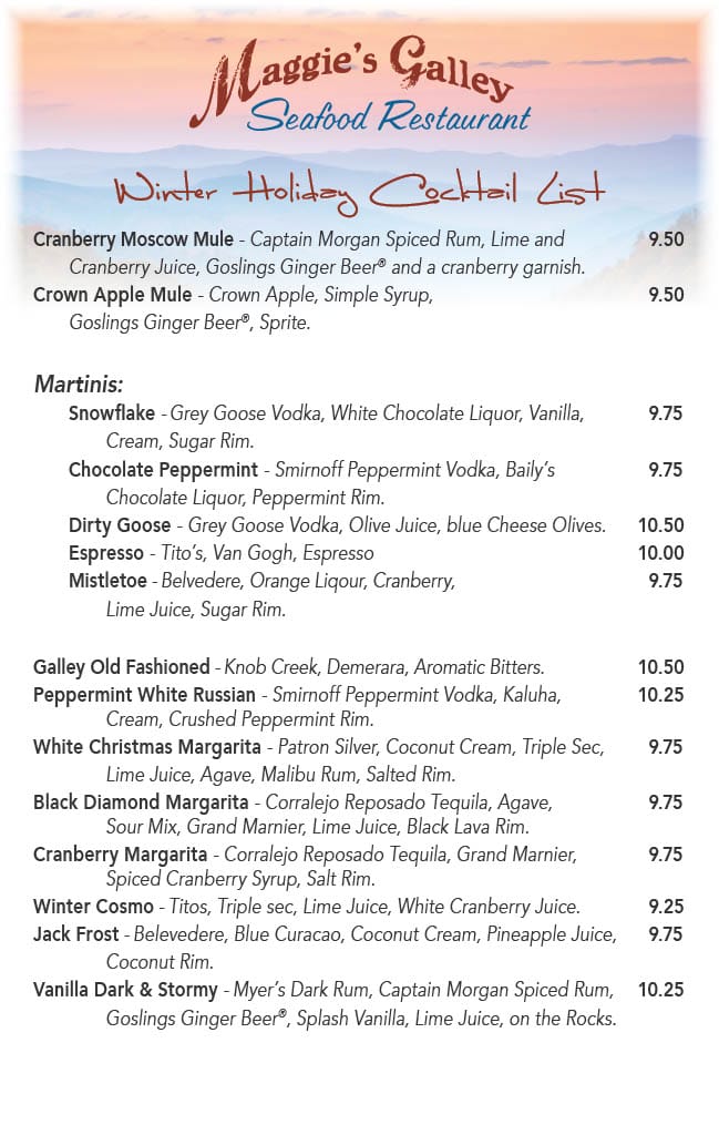 Menu Maggies Galley